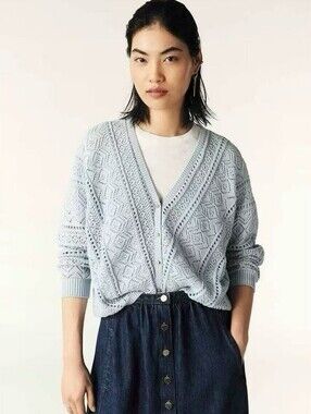 Ba&sh Cyron Openwork knit cardigan